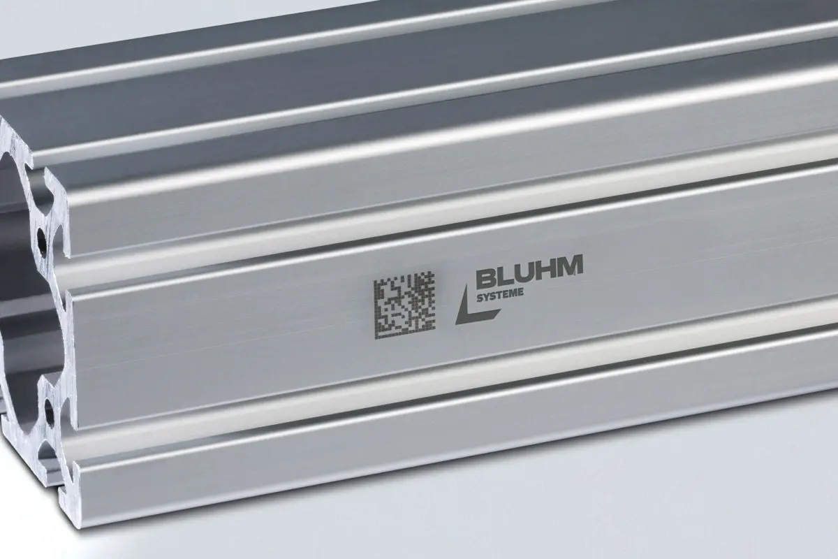 Faserlaser Codierung auf Aluminium