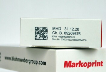 Markoprint HP Codierung Faltschachtel ohne iJET mit Datamatrix Seriennummer