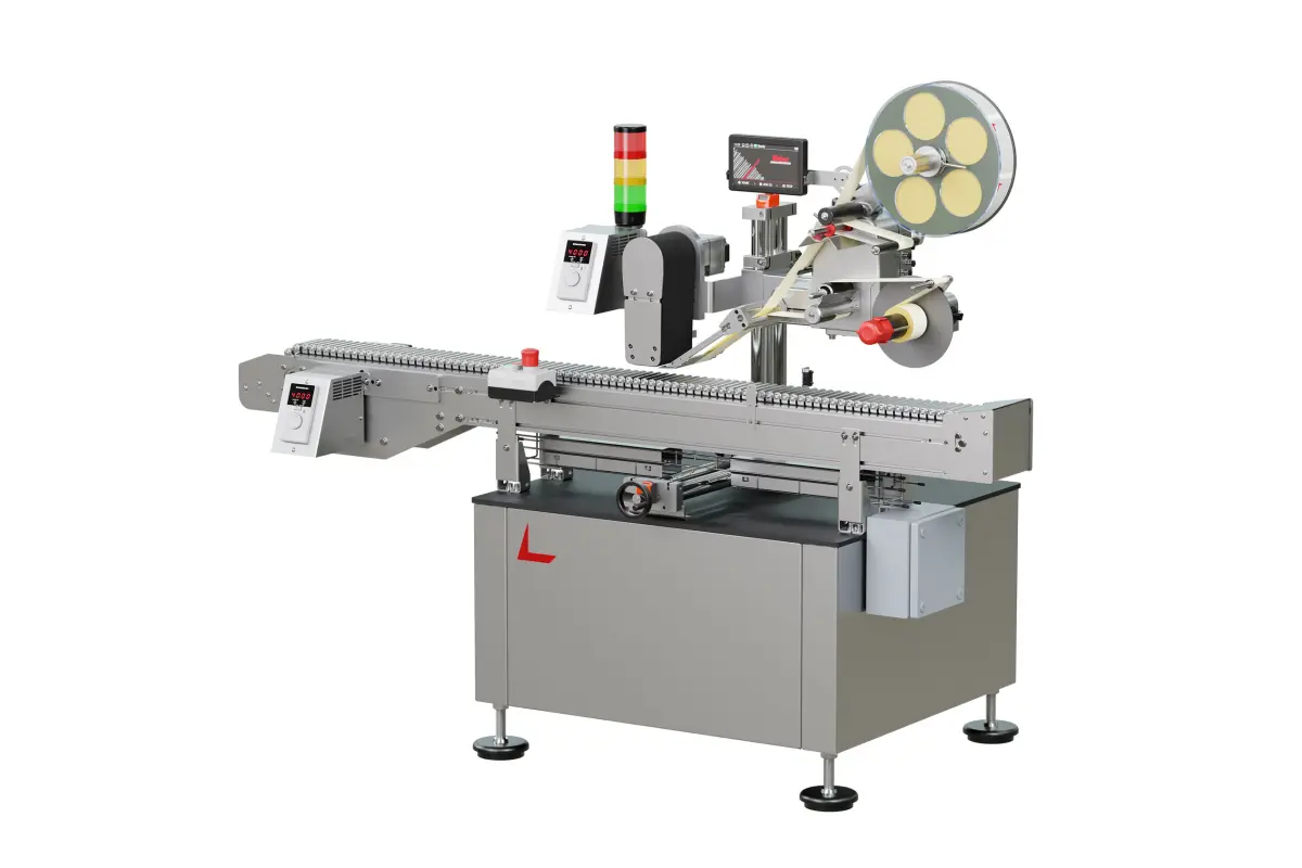 Automatische Etikettiermaschine Geset 225 für Flaschen und zylindrische Produkte, Rundumetikettierer