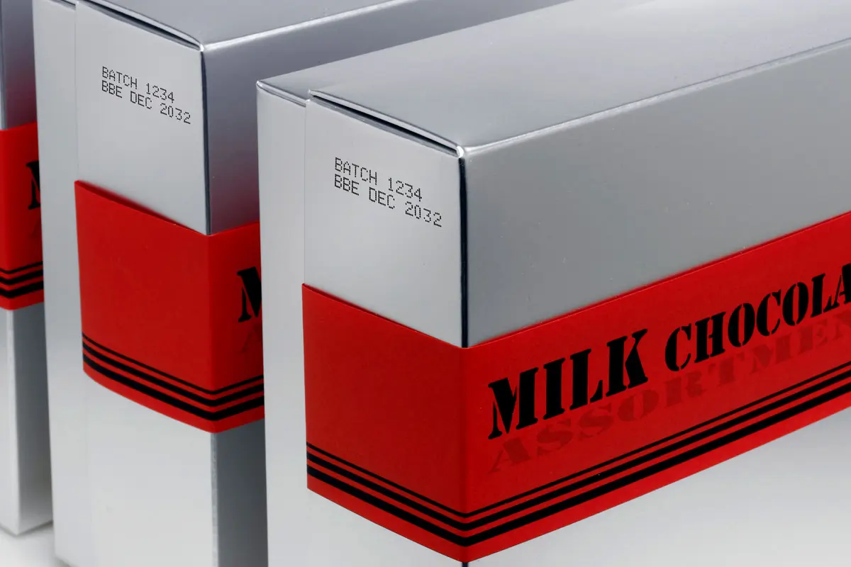 Inkjet printing on cardboard food packaging