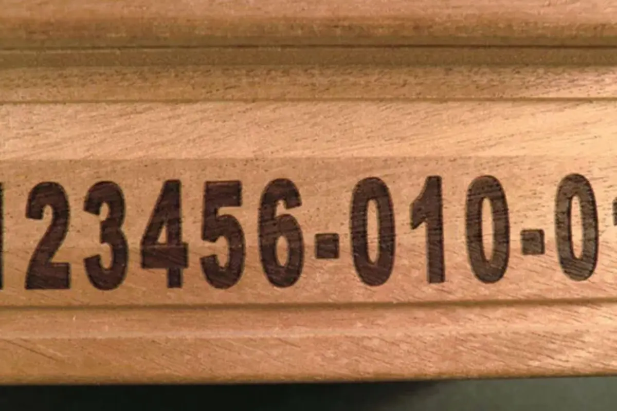 Laser marking on wood